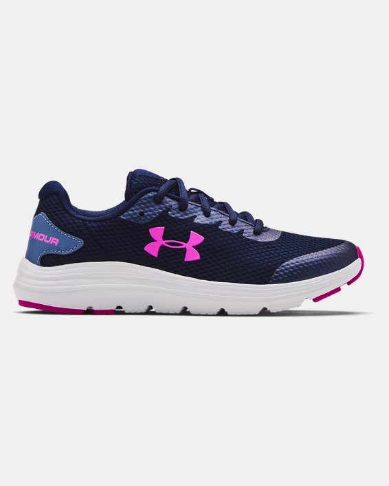 Grade School UA Surge 2 Running Shoes, Blue, pdpMainDesktop image number 0